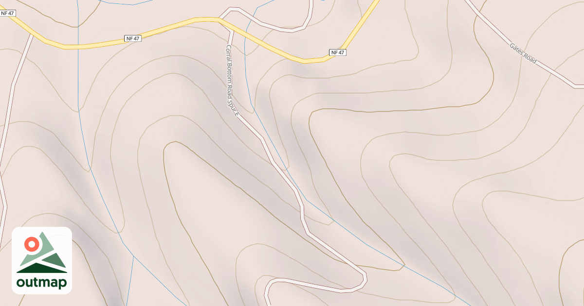 Map of CORRAL BOTTOM