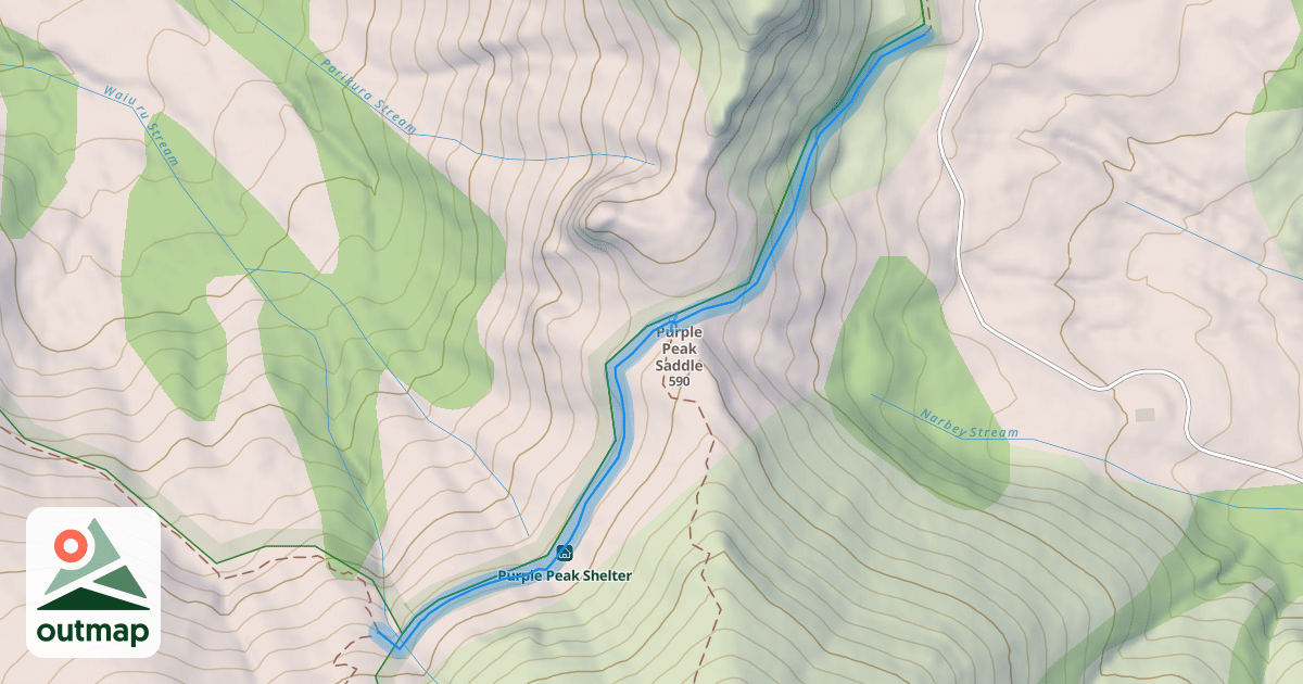 Map of Purple peak track