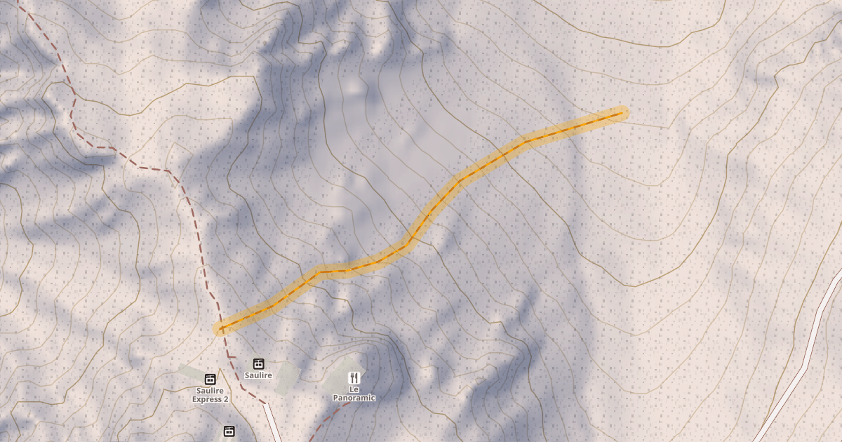 Map preview of Couloir « Sous le téléphérique »