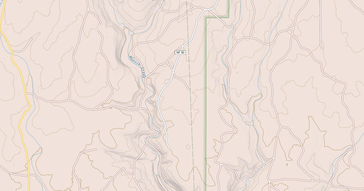 Map preview of USFS National Forest System Roads {C1DFB285-04E8-4CA6-AFE1-F782B88BC3C6}