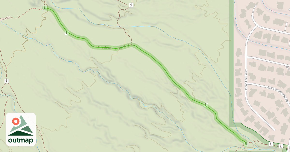 Map of Thash Kavid North Trail