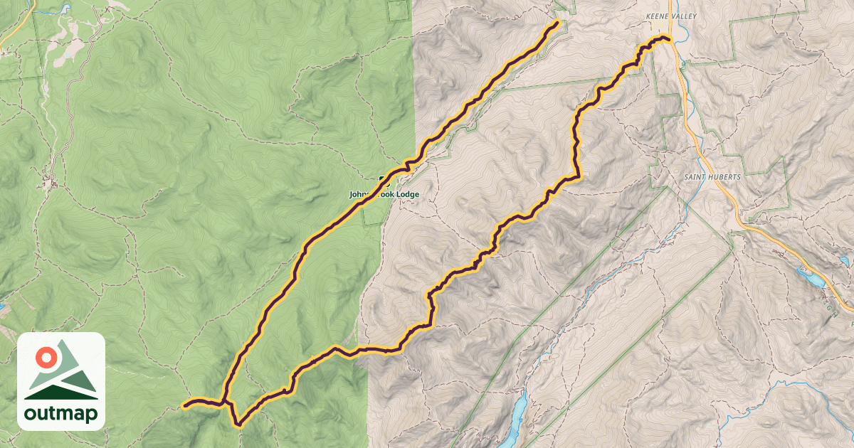 Map of Great Range Traverse