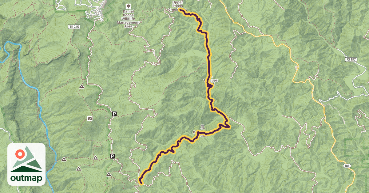 Map of Mountains-to-Sea Trail
