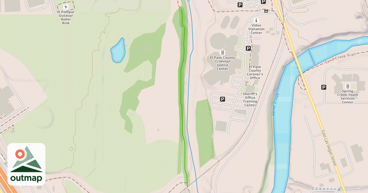Map of Fountain Creek Regional Trail