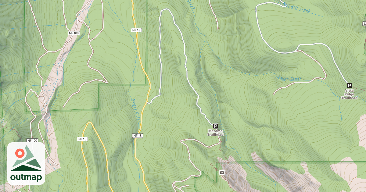 Map of LADD CREEK/CATHEDRAL RIDGE