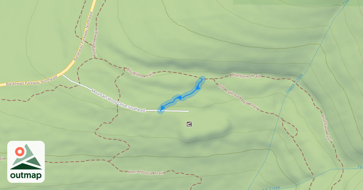 Map of Bluffline Trail Connector