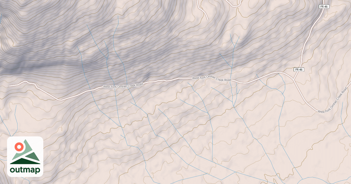 Map of WEST FORK OMHER CREEK