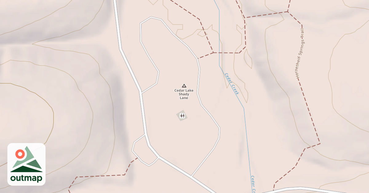 Map of CEDAR LAKE SHADY LANE LOOP
