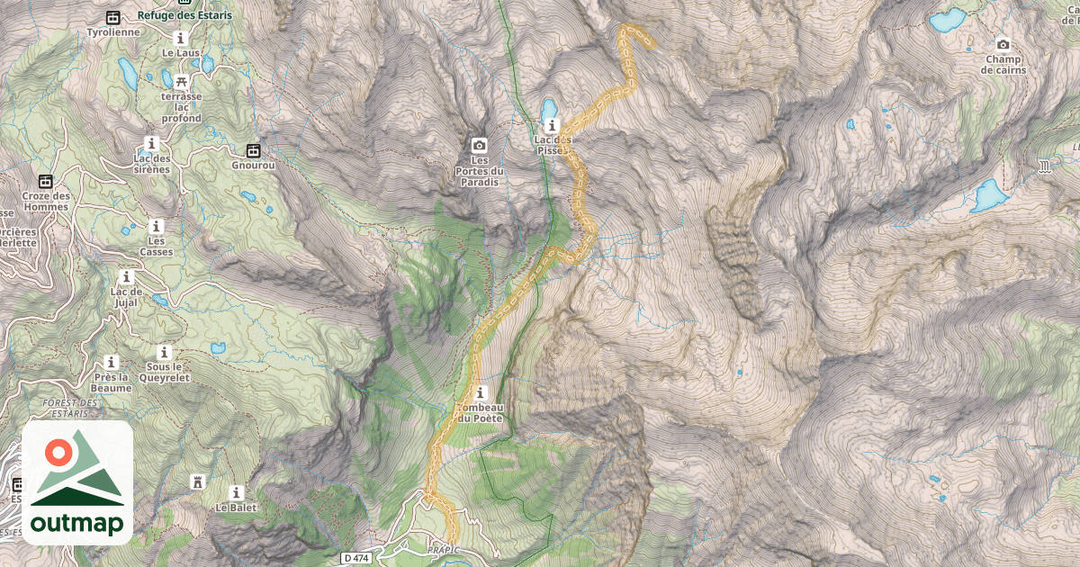 Map of Col des Jalabres — Prapic