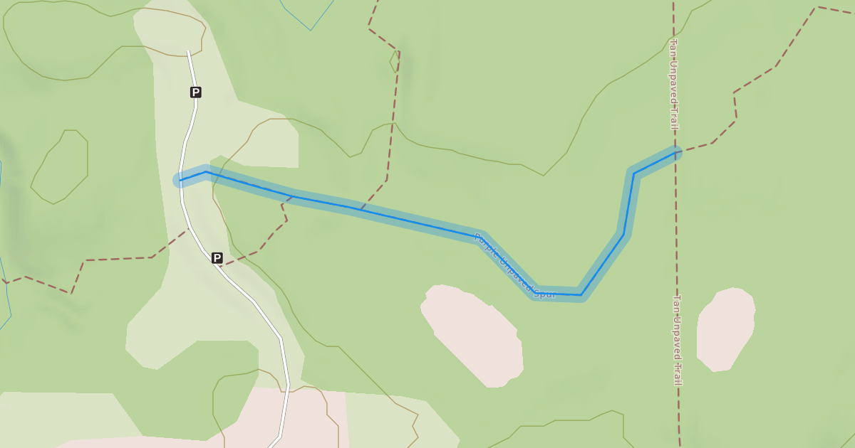 Map preview of Purple Unpaved Spur