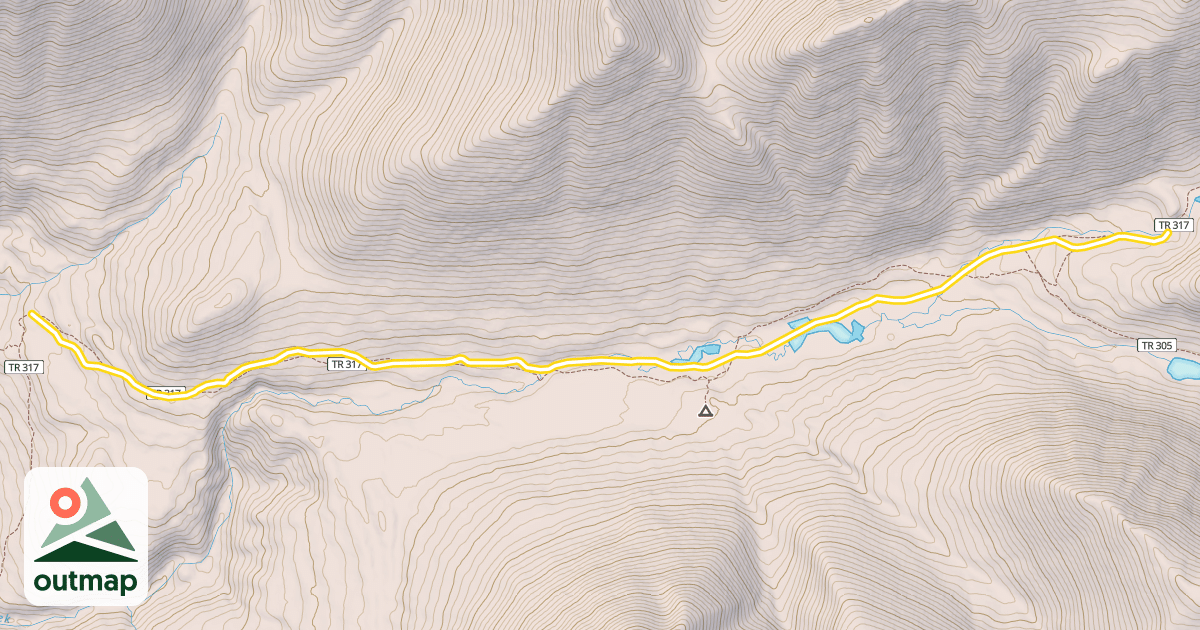 Map of Resurrection Pass Trail-Winter Route