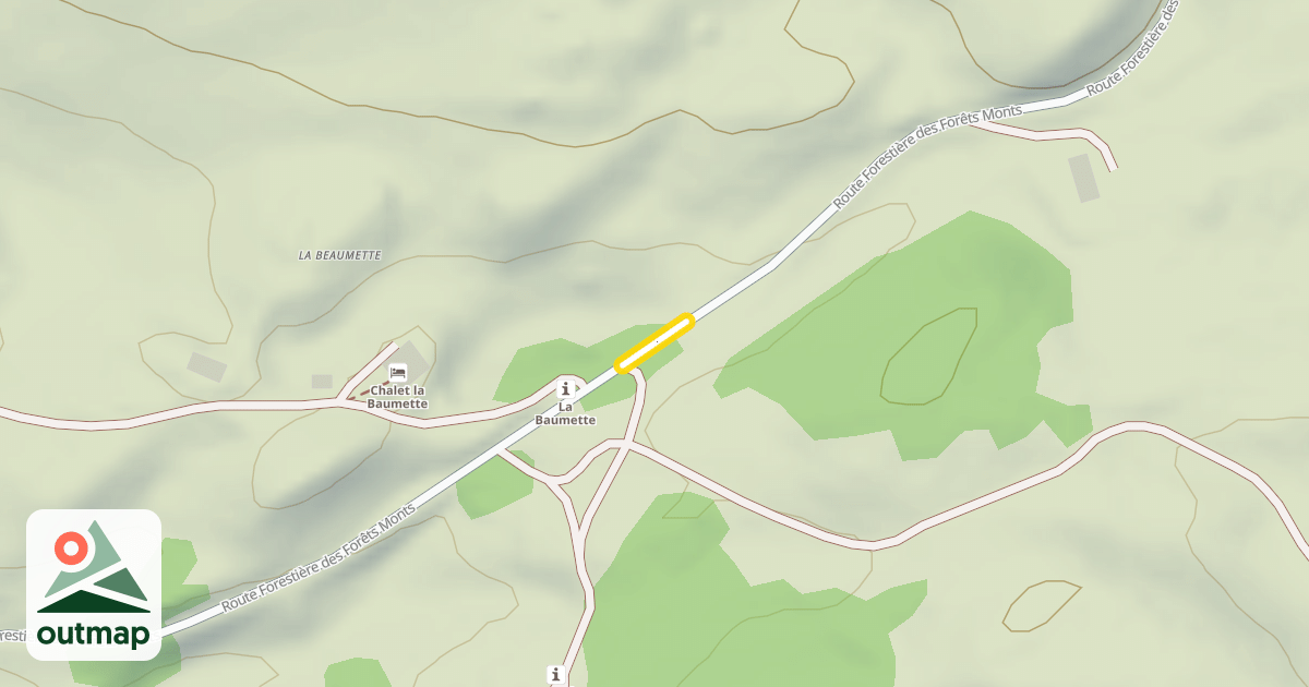 Map of Route Forestière des Forêts Monts