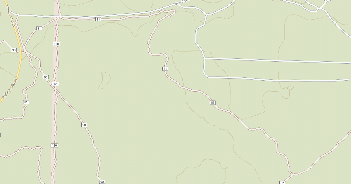 Map preview of Millican Plateau Tr81