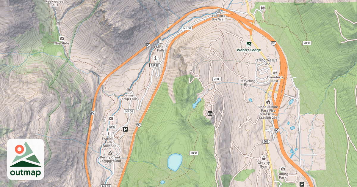 Map of DENNY CREEK