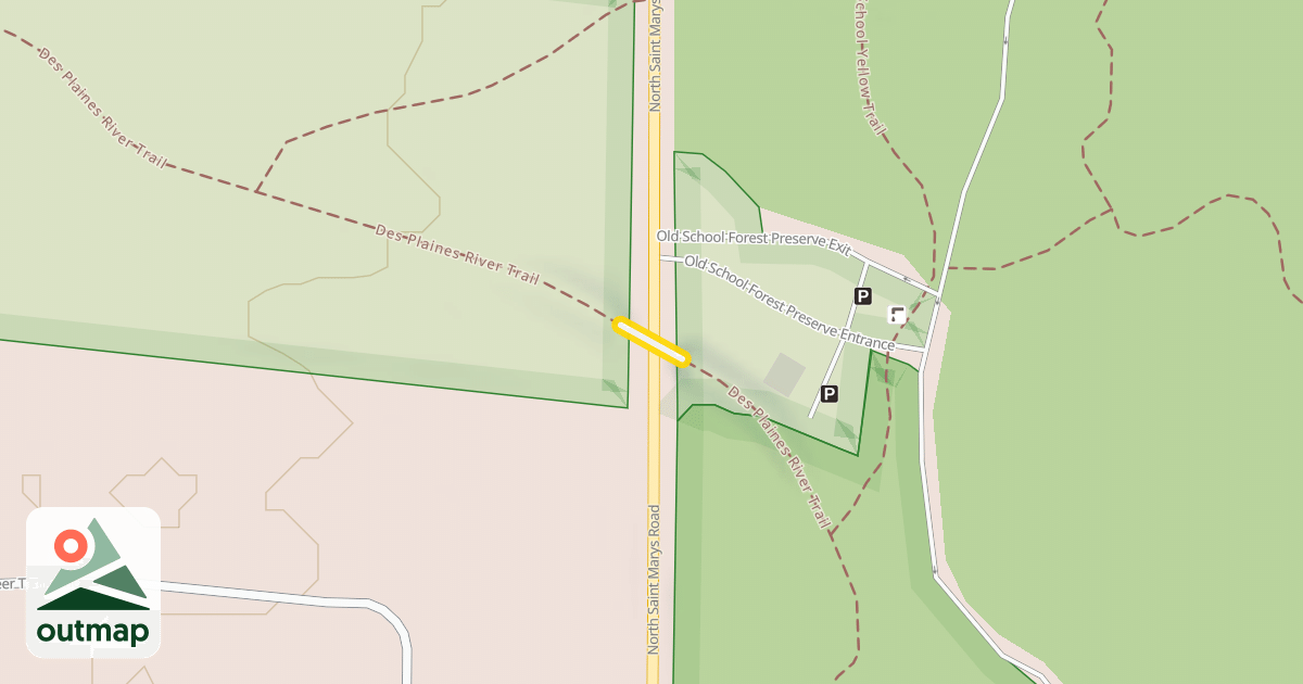 Map of Des Plaines River Trail