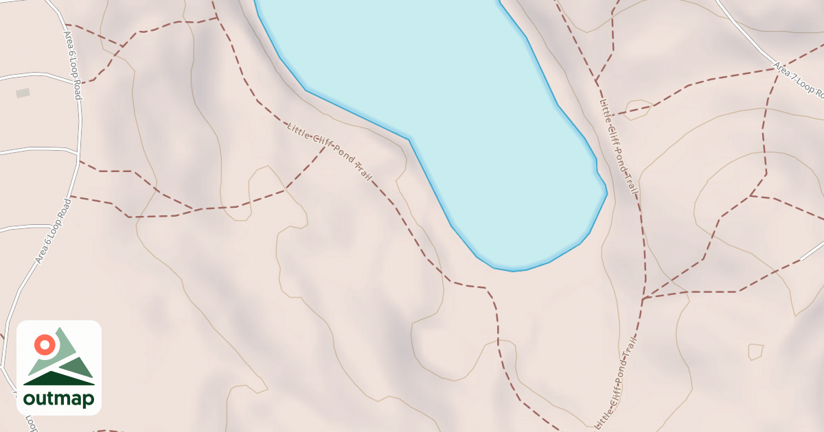 Map of Little Cliff Pond Trail