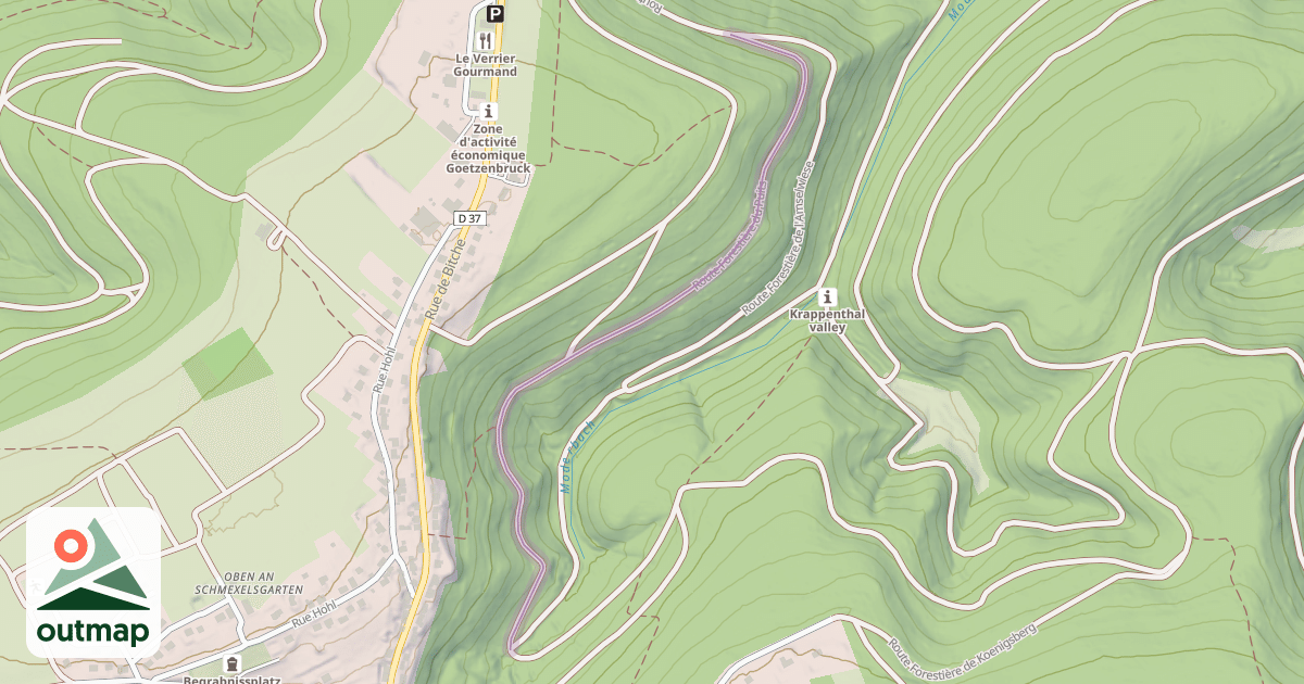 Map of Route Forestière du Puits