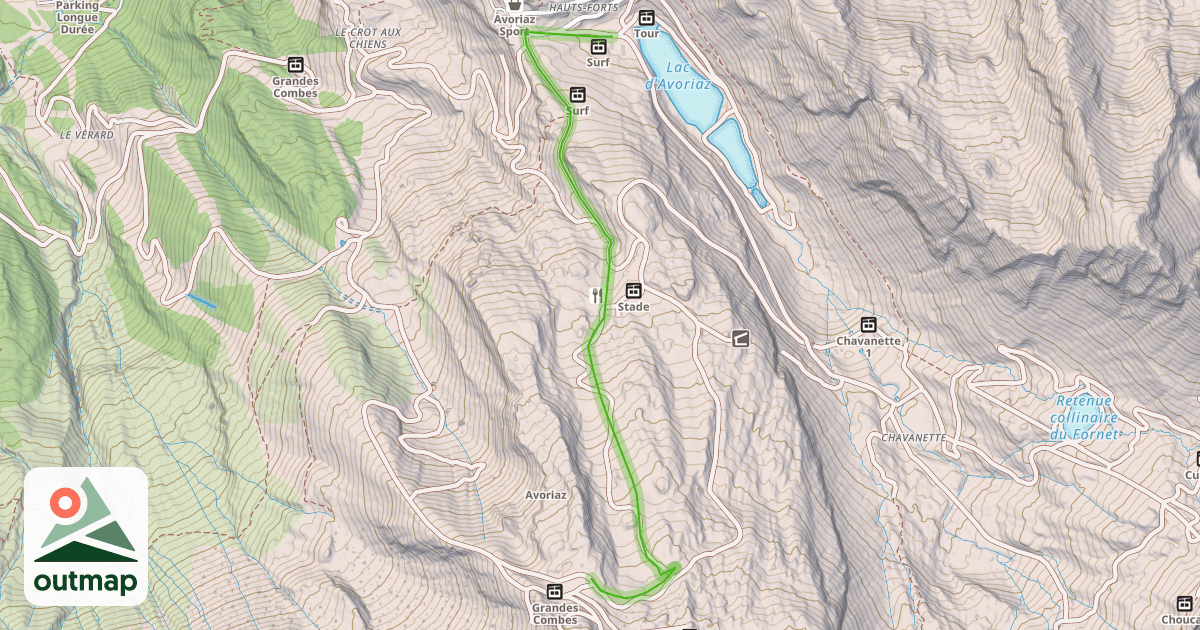 Map of Bleue d'Arare