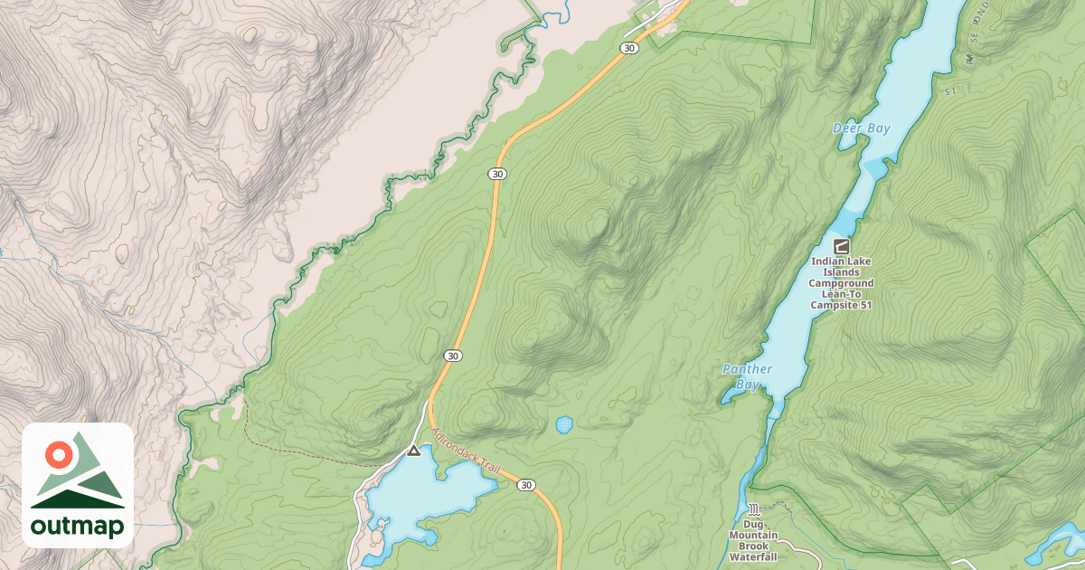 Map of Perkins Clearing To Lewey Lake Trail