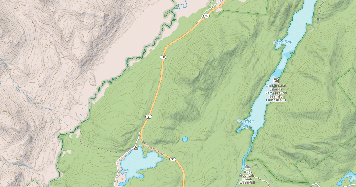Map preview of Perkins Clearing To Lewey Lake Trail
