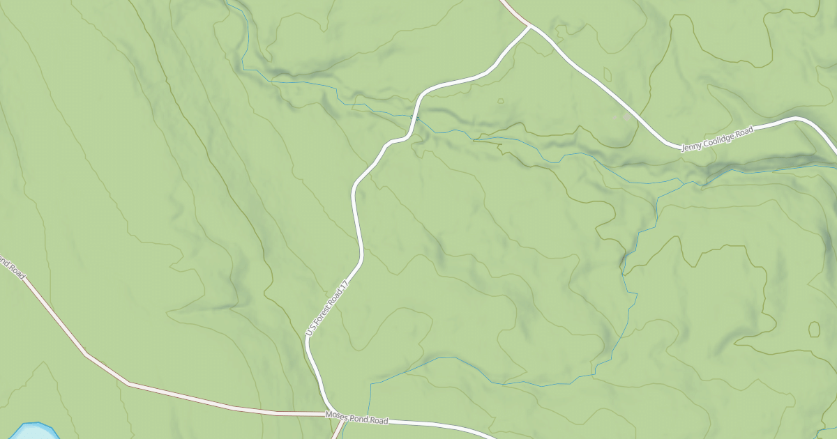 Map preview of Moses Pond Road