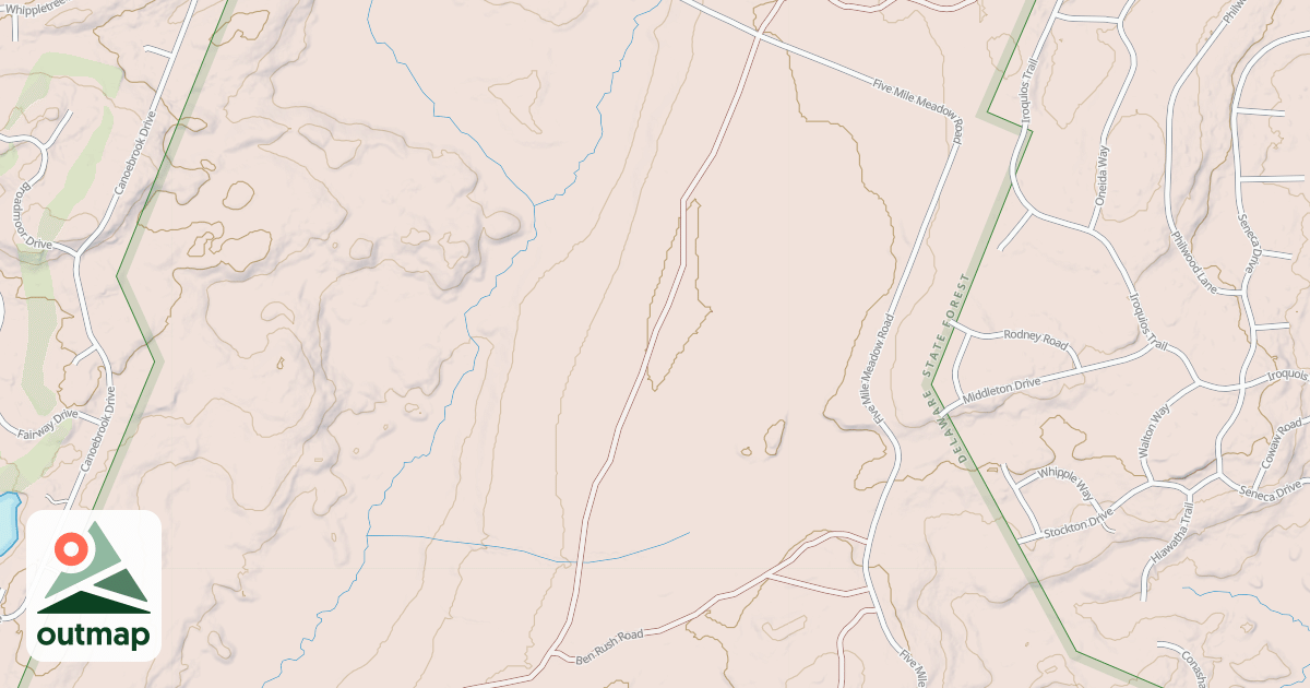 Map of Edgemere-Pecks Pond - Snowmobile Trails