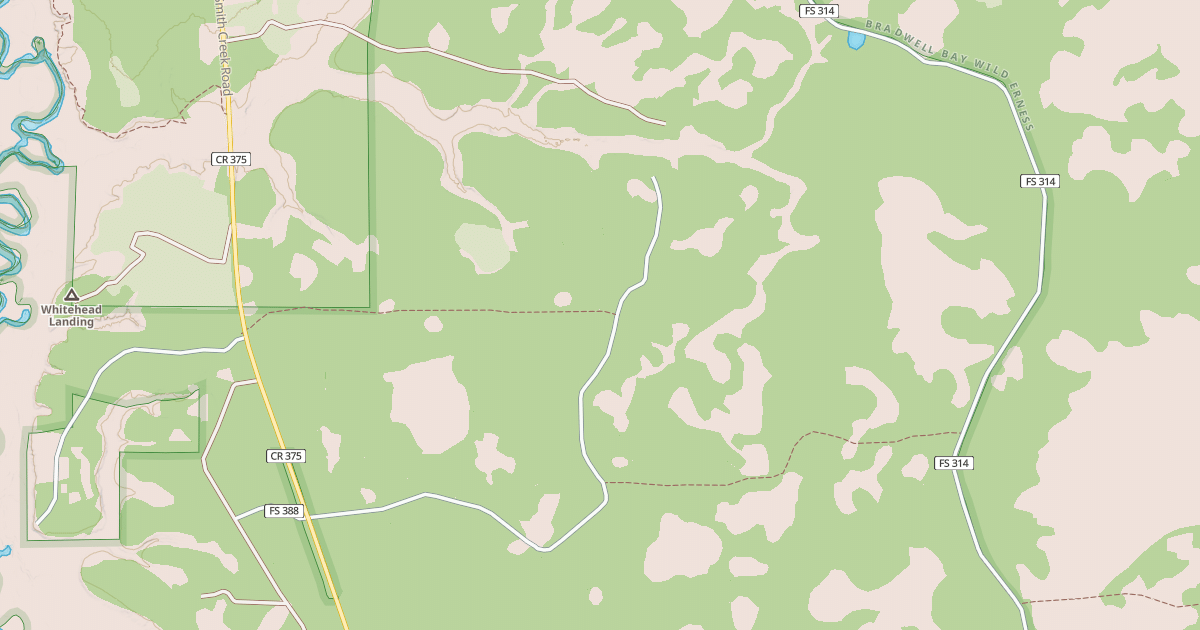Map preview of USFS National Forest System Roads {79F02D29-502B-4346-86DE-42F067F25B01}