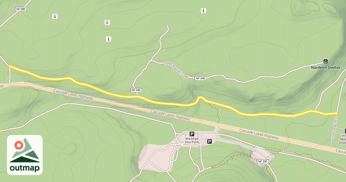 Map of Forest Road 4615-040