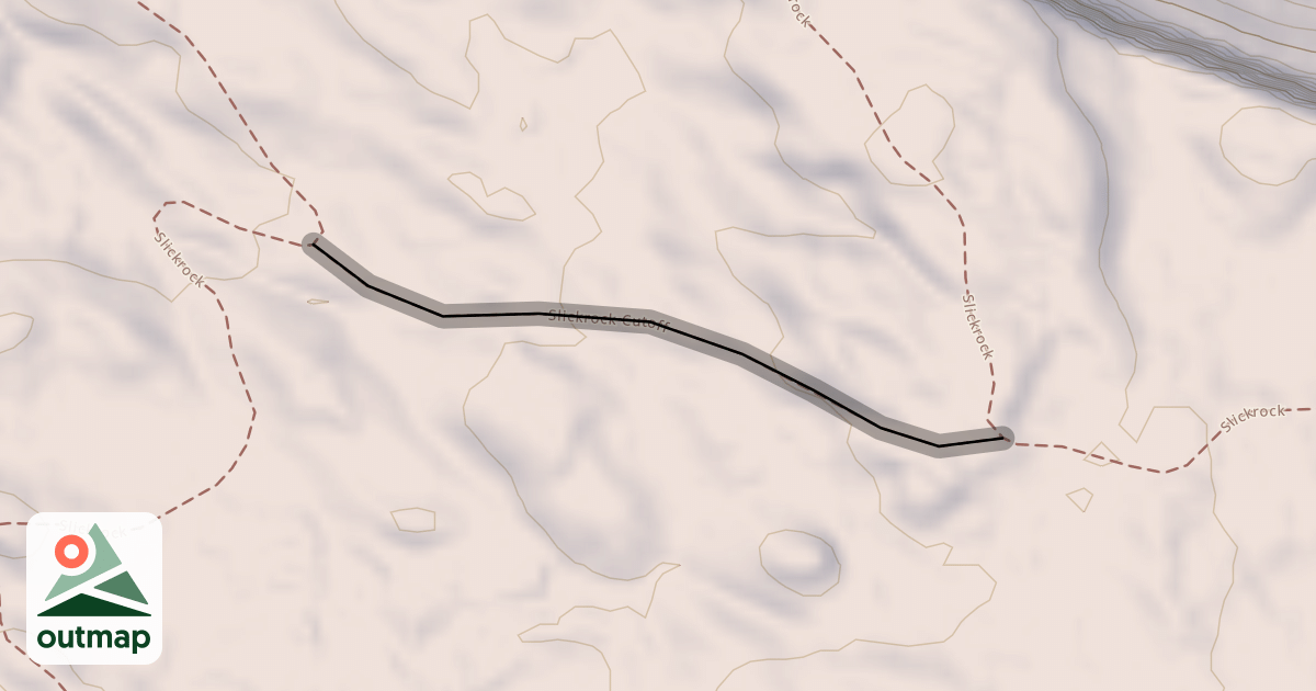 Map of Slickrock Cutoff