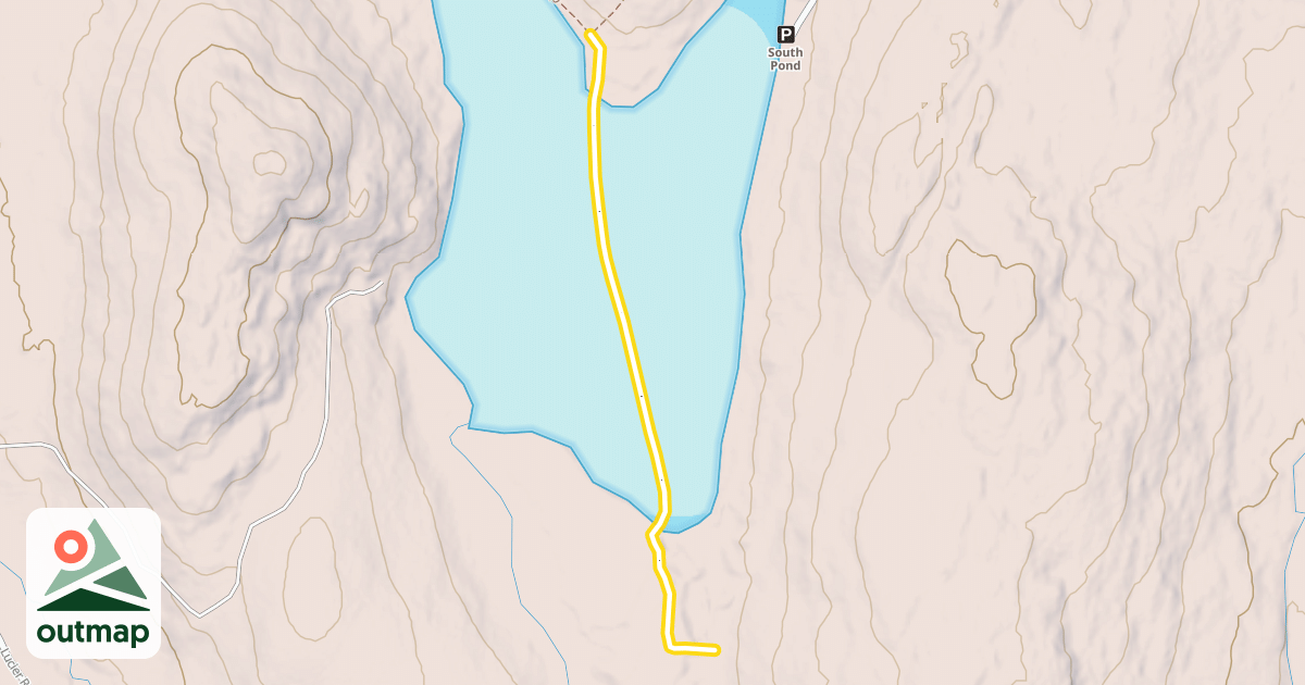 Map of South Pond Loop Winter Crossing