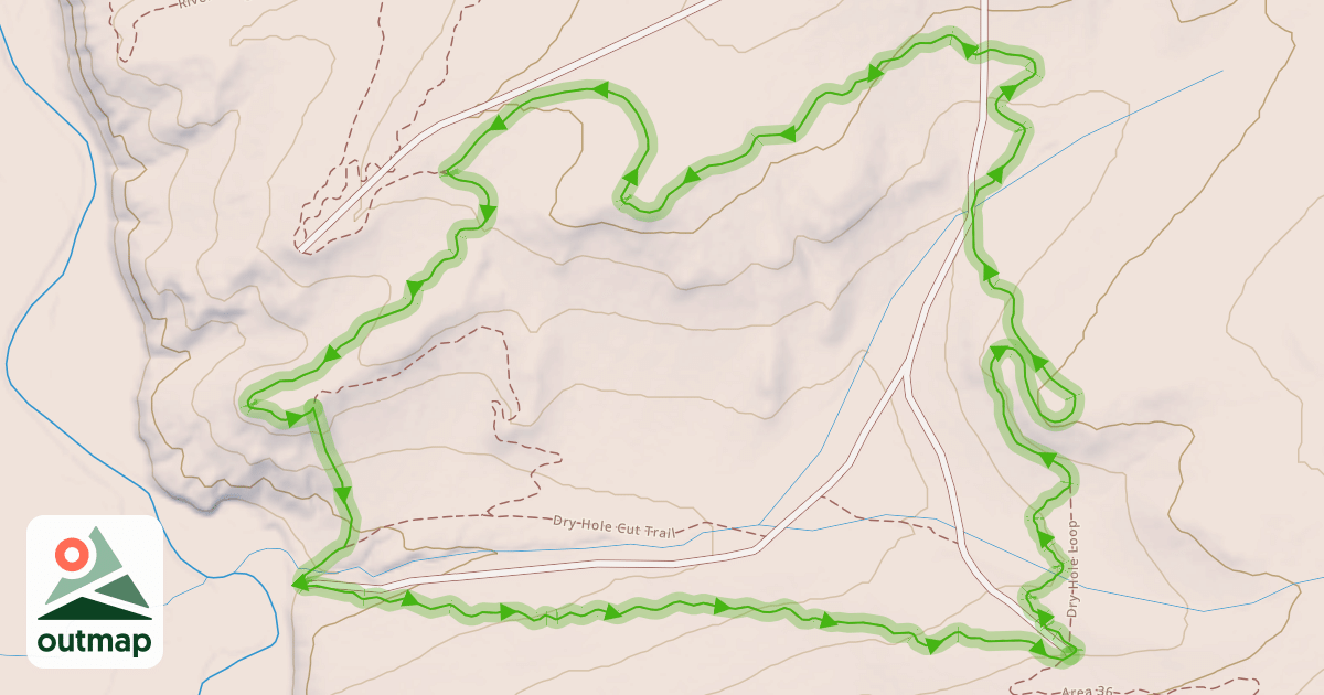 Map of Dry Hole Loop Trail