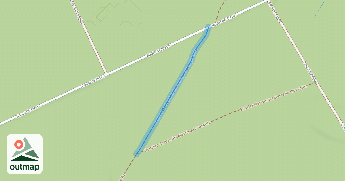 Map of Sentier de Landrecies aux grandes pâtures