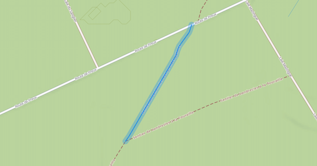Map preview of Sentier de Landrecies aux grandes pâtures