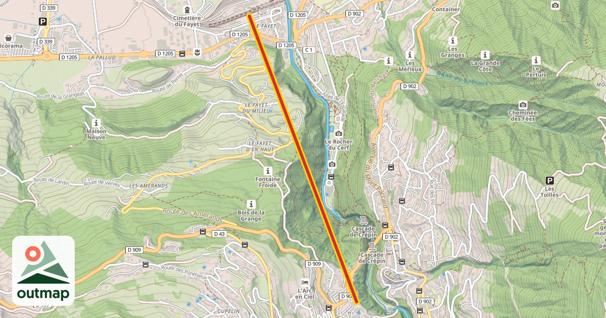 Map of Le Valléen