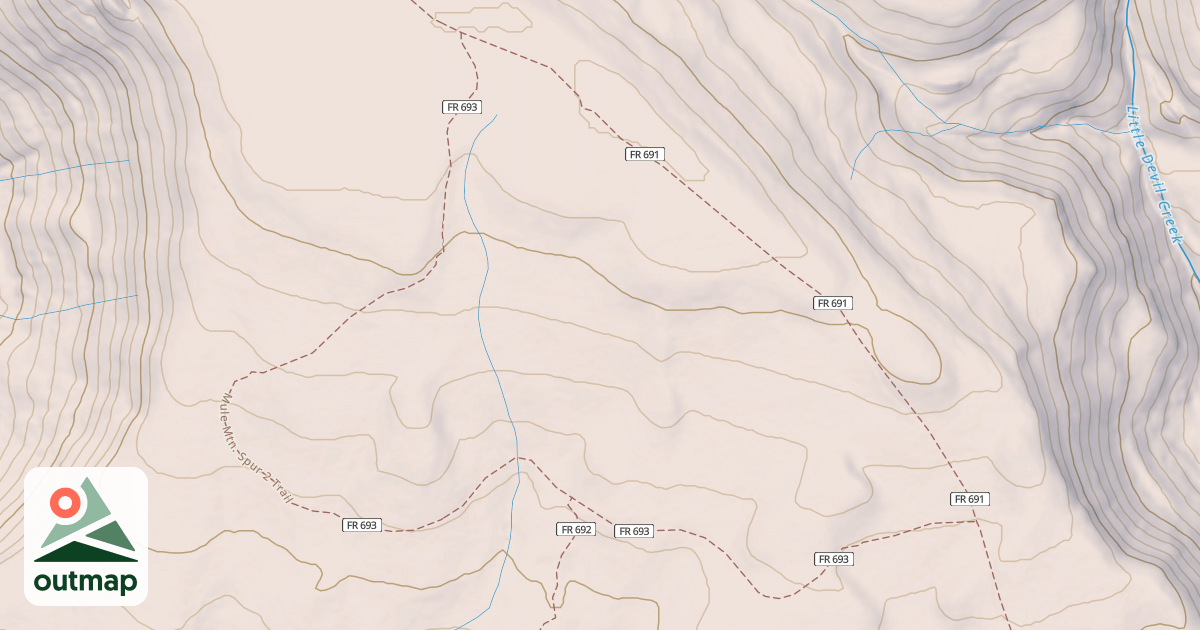 Map of Mule Mtn. Spur 2