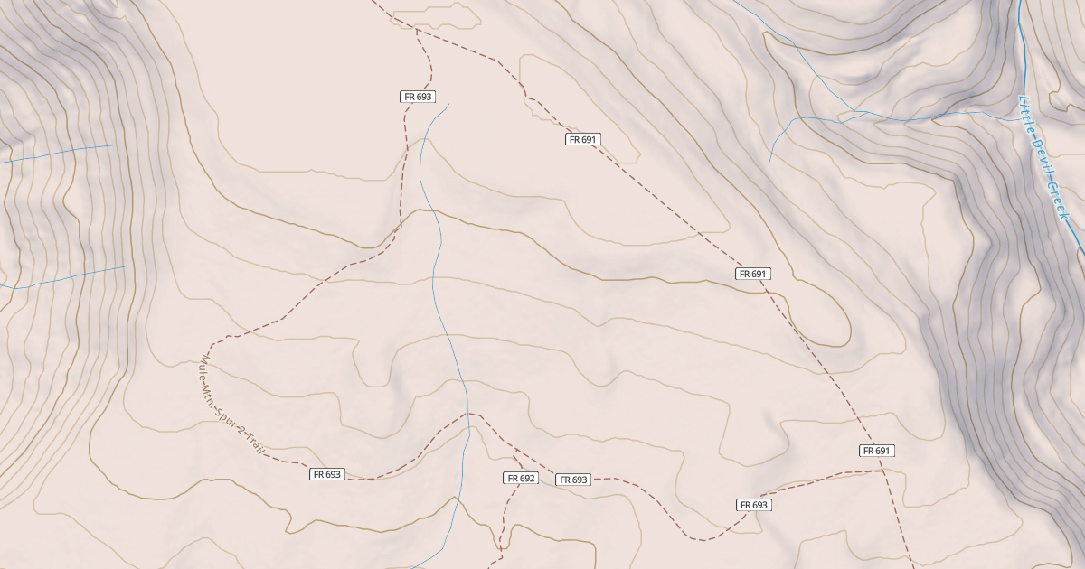 Map preview of Mule Mtn. Spur 2