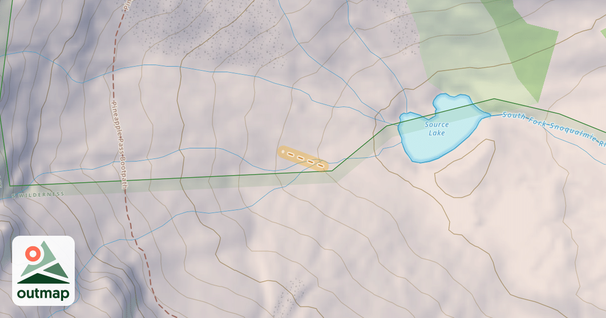 Map of Chair Peak Ski Tour