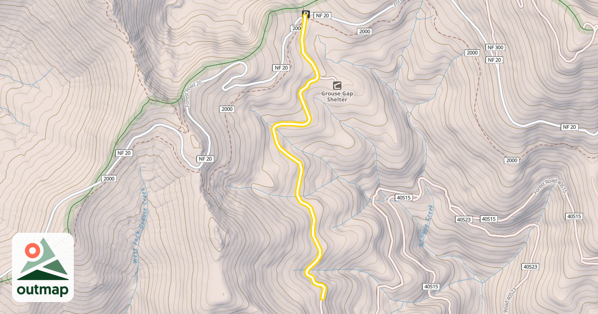 Map of Forest Road 40S30