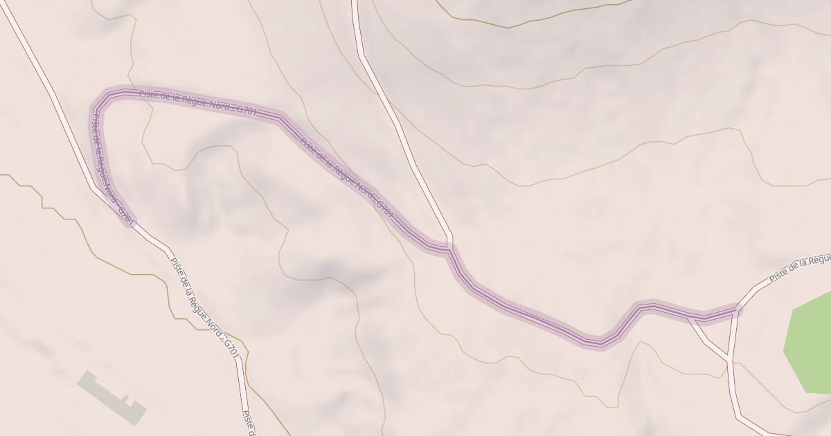Map preview of Piste de la Règue Nord - G701