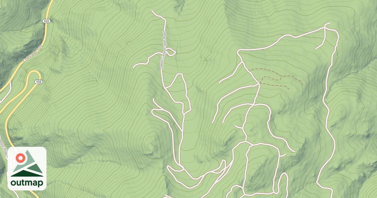 Map of DEVILS CANYON SPUR