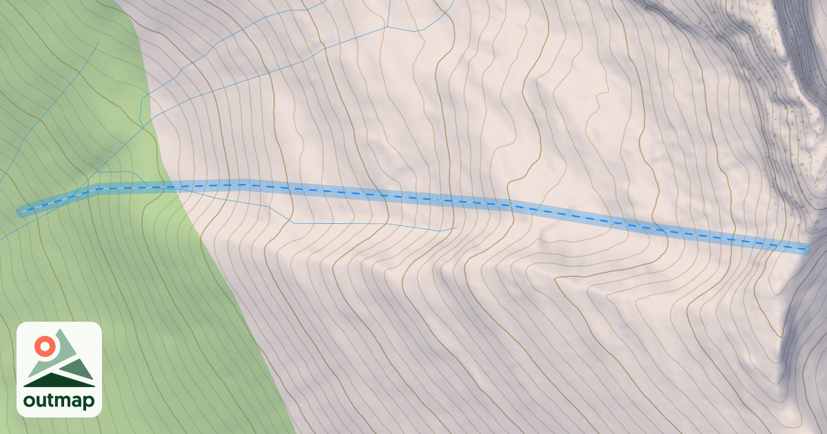 Map of Softer Entrance to Seven Mile Bowl