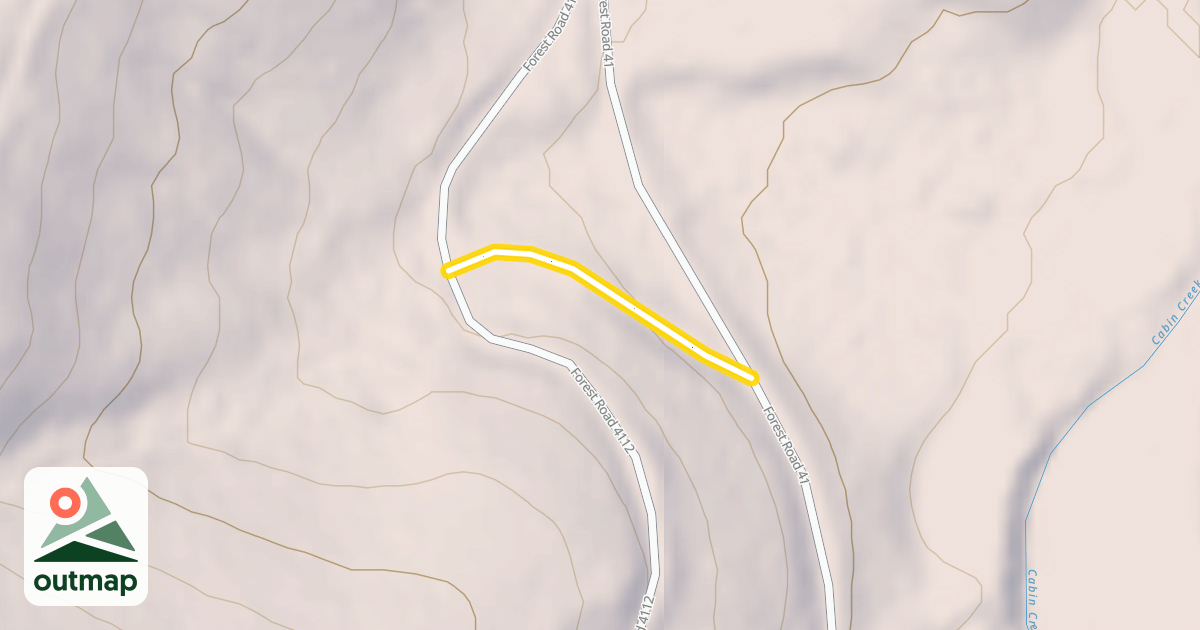 Map of Forest Road 4112