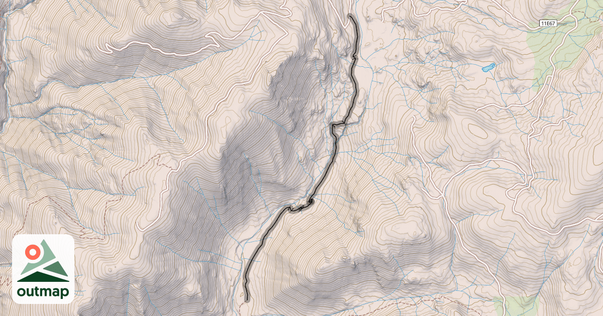 Map of Pauley Creek Trail