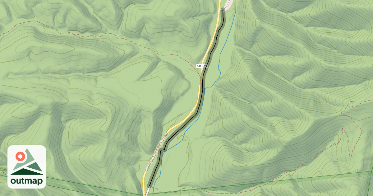 Map of Flat Run Trail