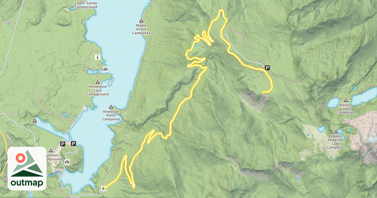 Map of National Forest Development Road 1107