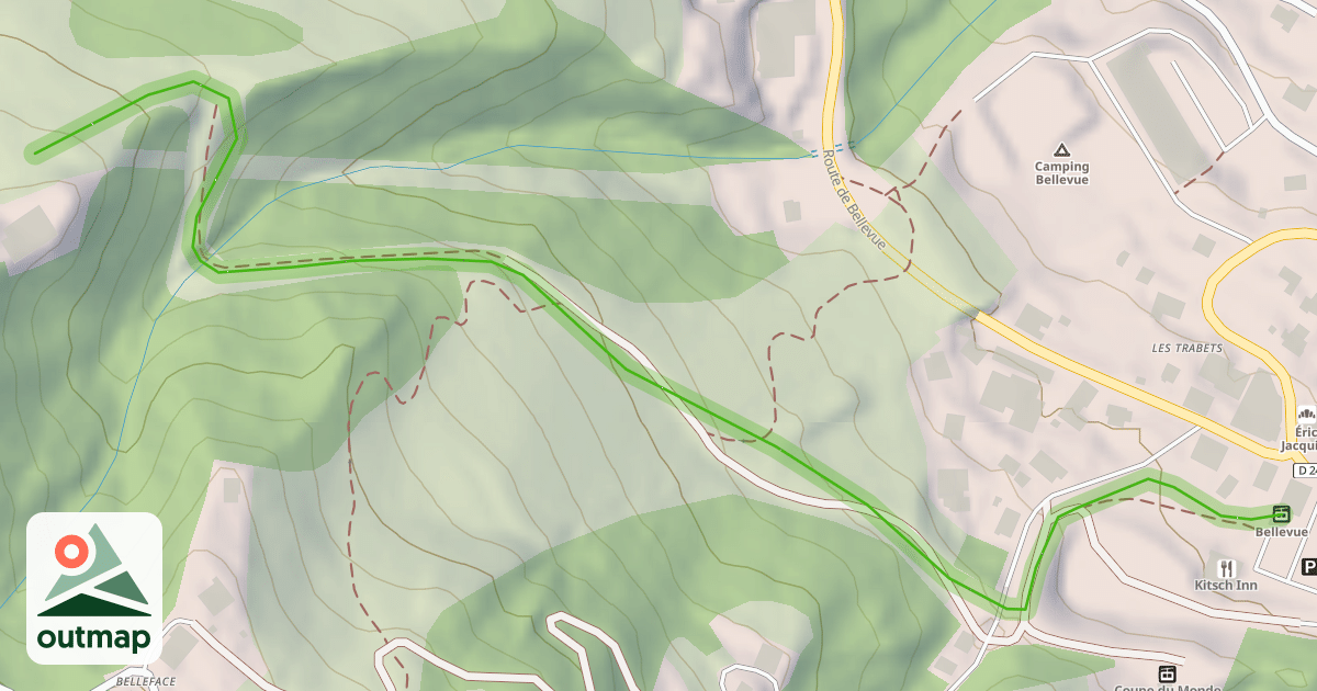 Map of Jorland retour Téléphérique