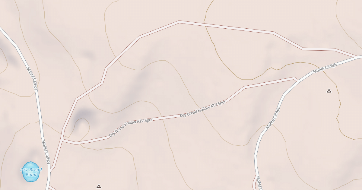 Map preview of DRY BREAD HOLLOW ATV SPUR