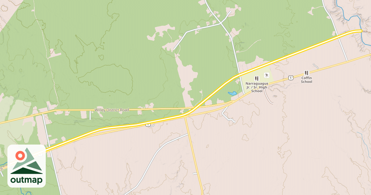 Map of Down East Sunrise Trail