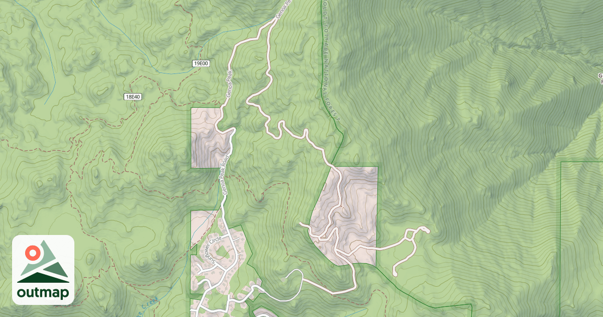 Map of GENOA PEAK ALTERNATE ACCESS