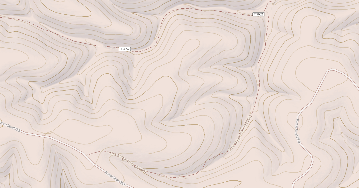 Map preview of Lick Ridge N.